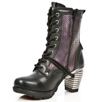 Ботинки M.TR037-C1 ITALI NEGRO ANTIK LILA PERFORADO PL TACON ACERO New Rock M.TR037-C1 - маленькая картинка