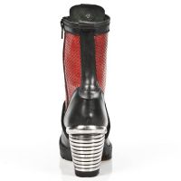 Ботинки M.TR037-C4 ITALI NEGRO NATURE ROJO PERFORADO TACON ACERO New Rock M.TR037-C4 - маленькая картинка