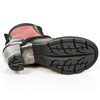 Ботинки M.TR037-C4 ITALI NEGRO NATURE ROJO PERFORADO TACON ACERO New Rock M.TR037-C4 - маленькая картинка