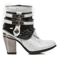 Ботинки M.TX002-C10 VINTAGE FLOWER BLANCO PLATA CHAROL NEGRO TEXAS N New Rock M.TX002-C10 - маленькая картинка