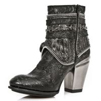 Ботинки M.TX002-C11 VINTAGE FLOWER NEGRO CRACK PLOMO TEXAS NEGRO TAC New Rock M.TX002-C11 - маленькая картинка