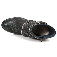 Ботинки M.TX002-C11 VINTAGE FLOWER NEGRO CRACK PLOMO TEXAS NEGRO TAC New Rock M.TX002-C11 - маленькая картинка