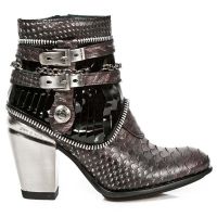 Ботинки M.TX002-C3 SERPENTE MAKI LILA CHAROL NEGRO TEXAS NEGRO TACON New Rock M.TX002-C3 - маленькая картинка