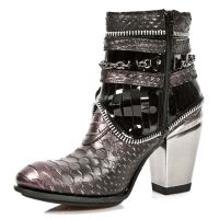 Ботинки M.TX002-C3 SERPENTE MAKI LILA CHAROL NEGRO TEXAS NEGRO TACON New Rock M.TX002-C3 - маленькая картинка