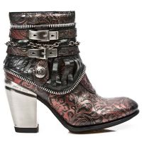 Ботинки M.TX002-C5 VINTAGE FLOWER ROJO NOMADA NEGRO TEXAS NEGRO TACO New Rock M.TX002-C5 - маленькая картинка