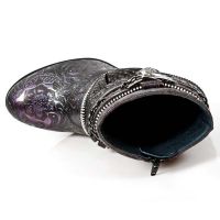 Ботинки M.TX002-C7 VINTAGE FLOWER LILA SERPENTE MAKI LILA TEXAS NEGR New Rock M.TX002-C7 - маленькая картинка