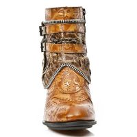 Ботинки M.TX002-C9 VINTAGE FLOWER CUERO SNAKE CUERO TEXAS NEGRO TACO New Rock M.TX002-C9 - маленькая картинка