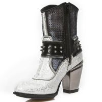 Ботинки M.TX005-C2 VINTAGE FLOWER BLANCO PLATA ANTIK NEGRO BOX PLANE New Rock M.TX005-C2 - маленькая картинка