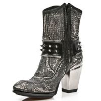 Ботинки M.TX005-C3 VINTAGE FLOWER NEGRO RASPADO ANTIK NEGRO TEXAS NE New Rock M.TX005-C3 - маленькая картинка