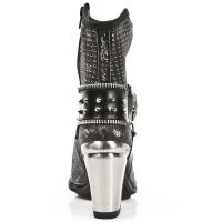 Ботинки M.TX005-C3 VINTAGE FLOWER NEGRO RASPADO ANTIK NEGRO TEXAS NE New Rock M.TX005-C3 - маленькая картинка