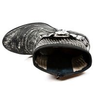 Ботинки M.TX005-C3 VINTAGE FLOWER NEGRO RASPADO ANTIK NEGRO TEXAS NE New Rock M.TX005-C3 - маленькая картинка