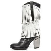 Сапоги M.TX006-C1 NOMADA NEGRO PULIK ACERO VINTAGE FLOWER BLANCO PL New Rock M.TX006-C1 - маленькая картинка