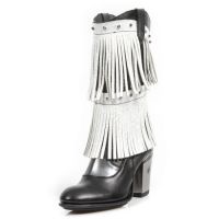 Сапоги M.TX006-C1 NOMADA NEGRO PULIK ACERO VINTAGE FLOWER BLANCO PL New Rock M.TX006-C1 - маленькая картинка