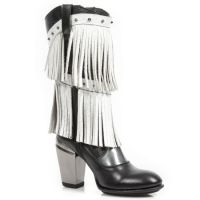 Сапоги M.TX006-C1 NOMADA NEGRO PULIK ACERO VINTAGE FLOWER BLANCO PL New Rock M.TX006-C1 - маленькая картинка