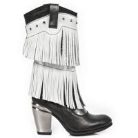 Сапоги M.TX006-C2 NOMADA NEGRO PULIK ACERO NAPA BLANCA TEXAS NEGRO New Rock M.TX006-C2 - маленькая картинка