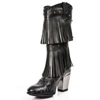 Сапоги M.TX006-C3 VINTAGE FLOWER NEGRO ITALI NEGRO TEXAS NEGRO TACO New Rock M.TX006-C3 - маленькая картинка