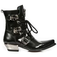 Ботинки M.WST001-C1 ANTIK PULIDO NEGRO WEST NEGRO ACERO TACON ACERO New Rock M.WST001-C1 - маленькая картинка