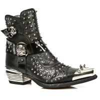 Ботинки M.WST003-PC1 ITALI NEGRO, ANTIK NEGRO, WEST N, TACON DALLAS New Rock M.WST003-PC1 - маленькая картинка