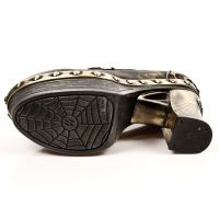 Туфли M.Z001-R2 BOX OROMANE, LEOPARDO PELO MARRON, P.ZUECO NEG-ORO New Rock M.Z001-R2 - маленькая картинка
