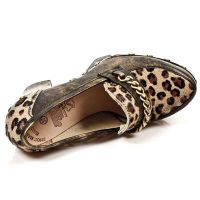Туфли M.Z001-R2 BOX OROMANE, LEOPARDO PELO MARRON, P.ZUECO NEG-ORO New Rock M.Z001-R2 - маленькая картинка