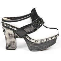 Босоножки M.Z002-C11 NOMADA NEGRO NAPA BLANCA BOX PLANE PL ZUECO NEGRO New Rock M.Z002-C11 - маленькая картинка