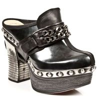Босоножки M.Z002-C3 ITALI NEGRO, CHAROL STUCO ACERO, PLT.ZUECO NEG-ACE New Rock M.Z002-C3 - маленькая картинка