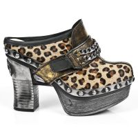 Босоножки M.Z002-C9 BOX OROMANE PELO LEOPARDO ITALI NEG PL ZUECO NEG P New Rock M.Z002-C9 - маленькая картинка