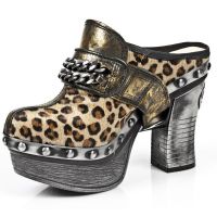 Босоножки M.Z002-C9 BOX OROMANE PELO LEOPARDO ITALI NEG PL ZUECO NEG P New Rock M.Z002-C9 - маленькая картинка