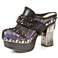 Босоножки M.Z003-C1 ITALI NEGRO, PITON PLIS.PLATA_VIOLA, P.ZUECO NEG-A New Rock M.Z003-C1 - маленькая картинка