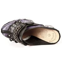 Босоножки M.Z003-C1 ITALI NEGRO, PITON PLIS.PLATA_VIOLA, P.ZUECO NEG-A New Rock M.Z003-C1 - маленькая картинка