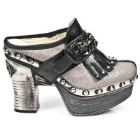 Босоножки M.Z003-C2 NOMADA NEGRO PITON PLISADO TAUPE PLATA IT NEG PL Z New Rock M.Z003-C2 - маленькая картинка