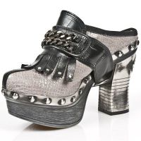 Босоножки M.Z003-C2 NOMADA NEGRO PITON PLISADO TAUPE PLATA IT NEG PL Z New Rock M.Z003-C2 - маленькая картинка