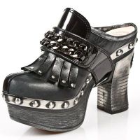 Босоножки M.Z003-C5 CHAROL STUCO ACERO ITALI NEGRO PL ZUECO NEG PIEDRA New Rock M.Z003-C5 - маленькая картинка