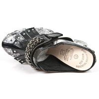 Босоножки M.Z004-C2 CHAROL STUCO ACERO CAVALI BLANCO NOM NEG PL ZUECO New Rock M.Z004-C2 - маленькая картинка