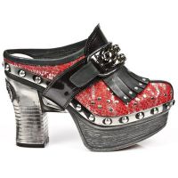 Босоножки M.Z004-C3 CHAROL STUCO ACERO PITON PLISADO ROJO ACERO IT NEG New Rock M.Z004-C3 - маленькая картинка