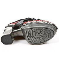 Босоножки M.Z004-C3 CHAROL STUCO ACERO PITON PLISADO ROJO ACERO IT NEG New Rock M.Z004-C3 - маленькая картинка