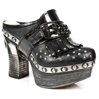 Босоножки M.Z004-C5 CHAROL STUCO ACERO ITALI NEGRO NOM NEG PL ZUECO NE New Rock M.Z004-C5 - маленькая картинка