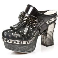 Босоножки M.Z004-C5 CHAROL STUCO ACERO ITALI NEGRO NOM NEG PL ZUECO NE New Rock M.Z004-C5 - маленькая картинка