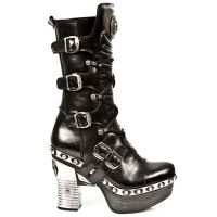 Сапоги M.Z006-C1 NOMADA NEGRO, PLAT.ZUECO NEGRO-ACERO New Rock M.Z006-C1 - маленькая картинка