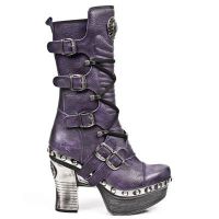 Сапоги M.Z006-C2 BUFALO LILA PL ZUECO NEGRO PIEDRA ENT-AC T ACE New Rock M.Z006-C2 - маленькая картинка