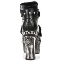 Ботильоны M.Z007-C2 ITALI NOMADA NEGRO BOX PLANE PL ZUECO NEGRO PIEDRA New Rock M.Z007-C2 - маленькая картинка