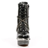 Ботинки M.Z008-C40 NOMADA NEGRO, BOX PLANE, PLATF.ZUECO NEGRO-ACERO New Rock M.Z008-C40 - маленькая картинка