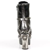 Ботинки M.Z008-C40 NOMADA NEGRO, BOX PLANE, PLATF.ZUECO NEGRO-ACERO New Rock M.Z008-C40 - маленькая картинка