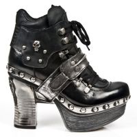 Ботильоны M.Z009-C10 NOMADA NEGRO, ITALI NEGRO, BOX PLANE, PLT. ZUECO New Rock M.Z009-C10 - маленькая картинка