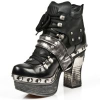 Ботильоны M.Z009-C10 NOMADA NEGRO, ITALI NEGRO, BOX PLANE, PLT. ZUECO New Rock M.Z009-C10 - маленькая картинка