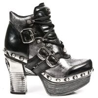 Ботильоны M.Z010-C2 NOMADA NEGRO BOX PLANE PL ZUECO NEGRO PIEDRA ENT New Rock M.Z010-C2 - маленькая картинка