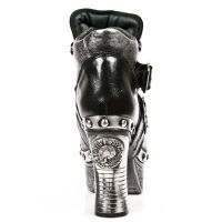 Ботильоны M.Z010-C2 NOMADA NEGRO BOX PLANE PL ZUECO NEGRO PIEDRA ENT New Rock M.Z010-C2 - маленькая картинка