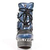 Ботильоны M.Z010-C3 NOMADA AZUL ITALI NEGRO PL ZUECO NEGRO PIEDRA ENT New Rock M.Z010-C3 - маленькая картинка