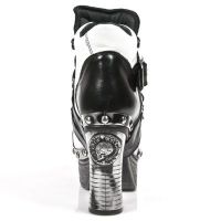 Ботильоны M.Z010-C5 NOMADA NEGRO NAPA BLANCA PL ZUECO NEGRO PIEDRA ENT New Rock M.Z010-C5 - маленькая картинка