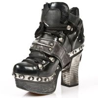 Ботильоны M.Z011-C1 NOMADA NEGRO, ITALI NEGRO, BOX PLANE, PLT Z NEG-AC New Rock M.Z011-C1 - маленькая картинка